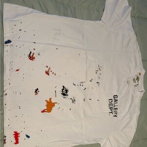 Gallery Dept White and Black Short Sleeve Tee